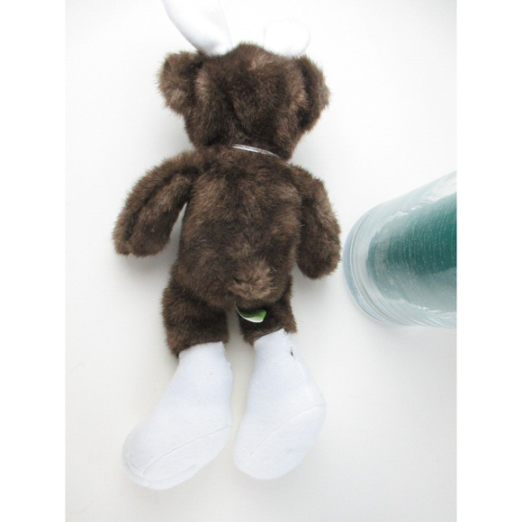 First Main Simpleton Bear 1764 Faux Mink Brown Rabbit Ears Feet 17" Plush Animal - Picture 4 of 5
